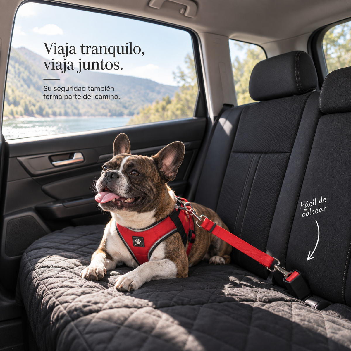 Cinturón Ajustable para Perros y Gatos en Coche